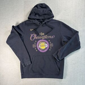 Nike Lakers Champions Hoodie Mens Medium NBA Finals 2020 Lebron Sweatshirt